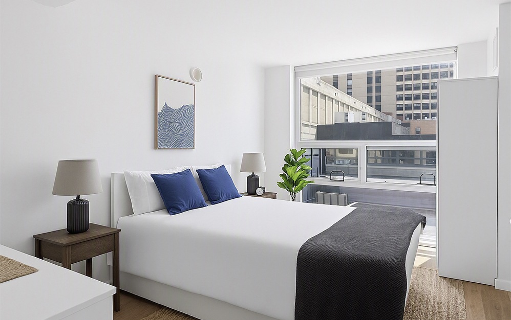 #0704 - 1 bedroom floorplan layout with 1 bathroom and 675 square feet (Spacious Bedroom)