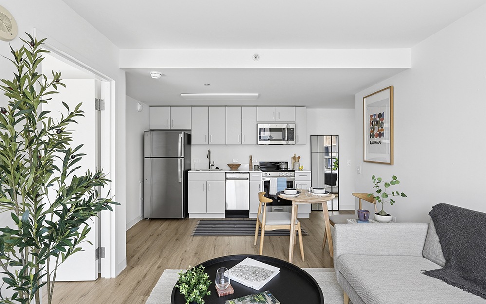 #0704 - 1 bedroom floorplan layout with 1 bathroom and 675 square feet (Open Concept Living)