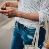 a woman on her phone