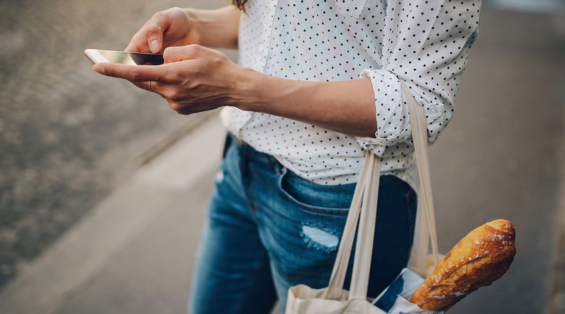 a woman on her phone